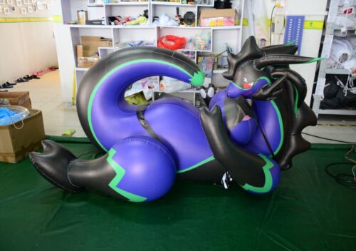 Soft PVC0.4MM Inflatable Black Dragon Size 8.2 ft Long Wish SPH And Bikini