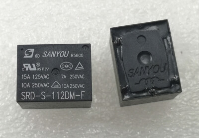 10Pcs SANYOU SRD-S-112DM-F 15A 125VAC Power Relay 4 Pins