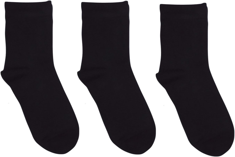 Kids (3 Pack) Comfort Seam Plain Color Rayon Derived from Bamb...