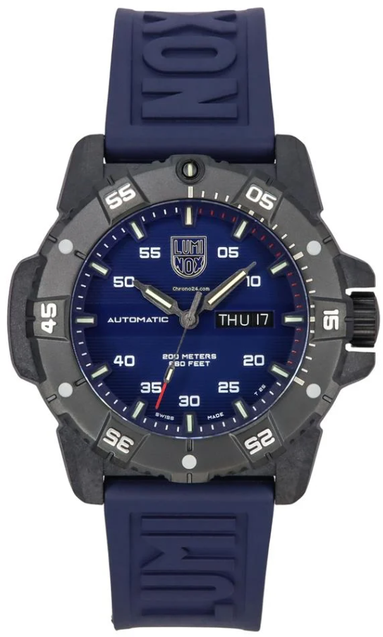 Pre-owned Luminox Master Carbon Seal Automatic, Blue Men's Watch Xs.3863