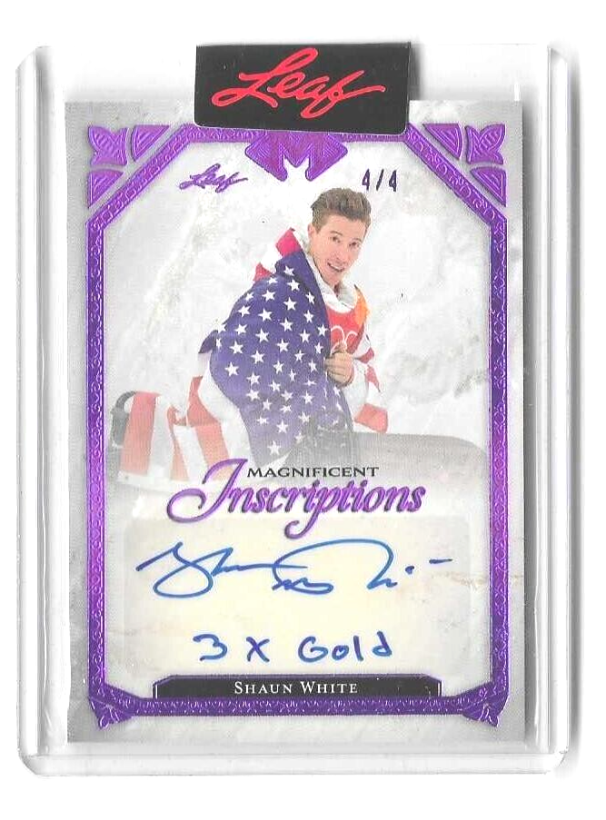 SHAUN WHITE 2024 Leaf Magnificence INSCRIPTION USA Gold #4/4