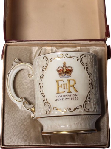 Royal Cauldon Queen Elizabeth Ii Coronation June 2nd 1953 Commemorative Mug Cup