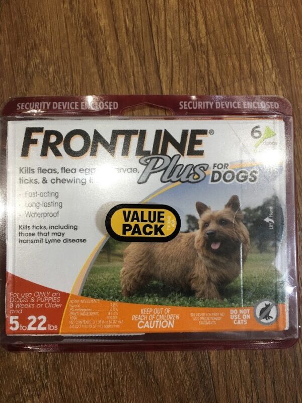 Frontline Plus For Small Dogs, 5 To 22 Lbs, 6 Month Supply #8008 Orange