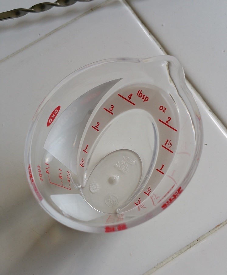 2 oz Kitchen & Bar PROFESSIONAL Mini MEASURING Cup Angled Jigger Shot Multi Tool