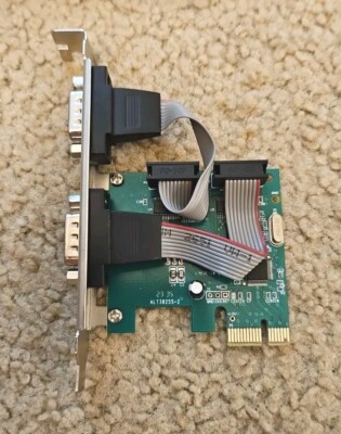 2-Port DB9 RS232 Serial PCI Express PCI-E Controller Card
