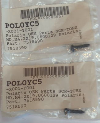 POLARIS GENUINE PURE OEM NOS PACKAGED TORX SCREW M4.2X19 7518590 