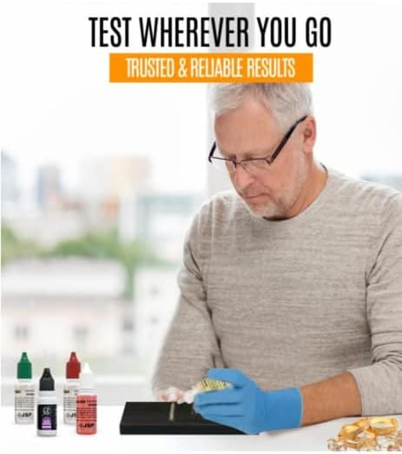 Liquido Solucion Para Detectar Oro Plata Platino Con Piedra De Prueba Efectivo