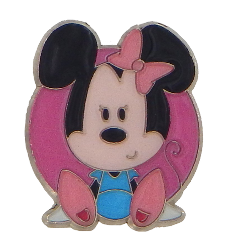 Minnie Mouse Sitting Pink Circle Individual Disney Park Trading Pin Brand New