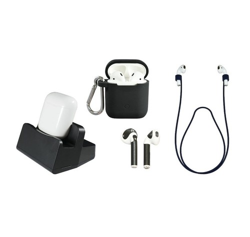 Digital Basics 4-Piece Master Kit for Apple AirPods (Black)