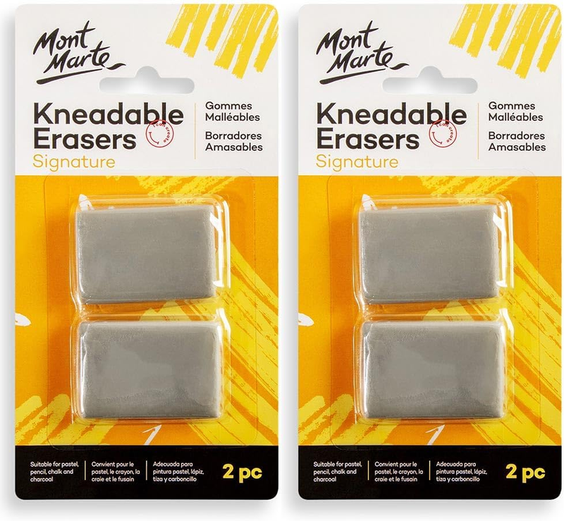 Kneadable Erasers Signature 2Pc 2-Pack, Kneaded Erasers for Drawing, Create High