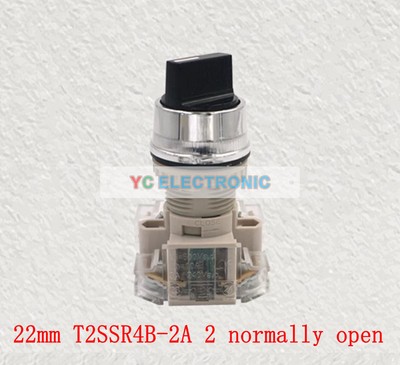 10pcs/box Third gear self-locking 22mm T2SSR4B-2A 2NO Selective transfer switch