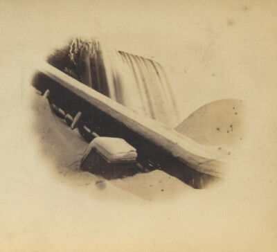 WINTER WATERFALL BY ANTHONY, VINT STEREOVIEW