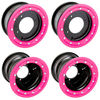 Banshee 350  Warrior 350  Front Rear Wheels Beadlock 10x5 9x8 Alba Racing BK 32