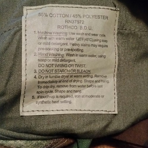 Rothco BDU Pants X-Small Regular Woodland USGI Army NATO W-23-27