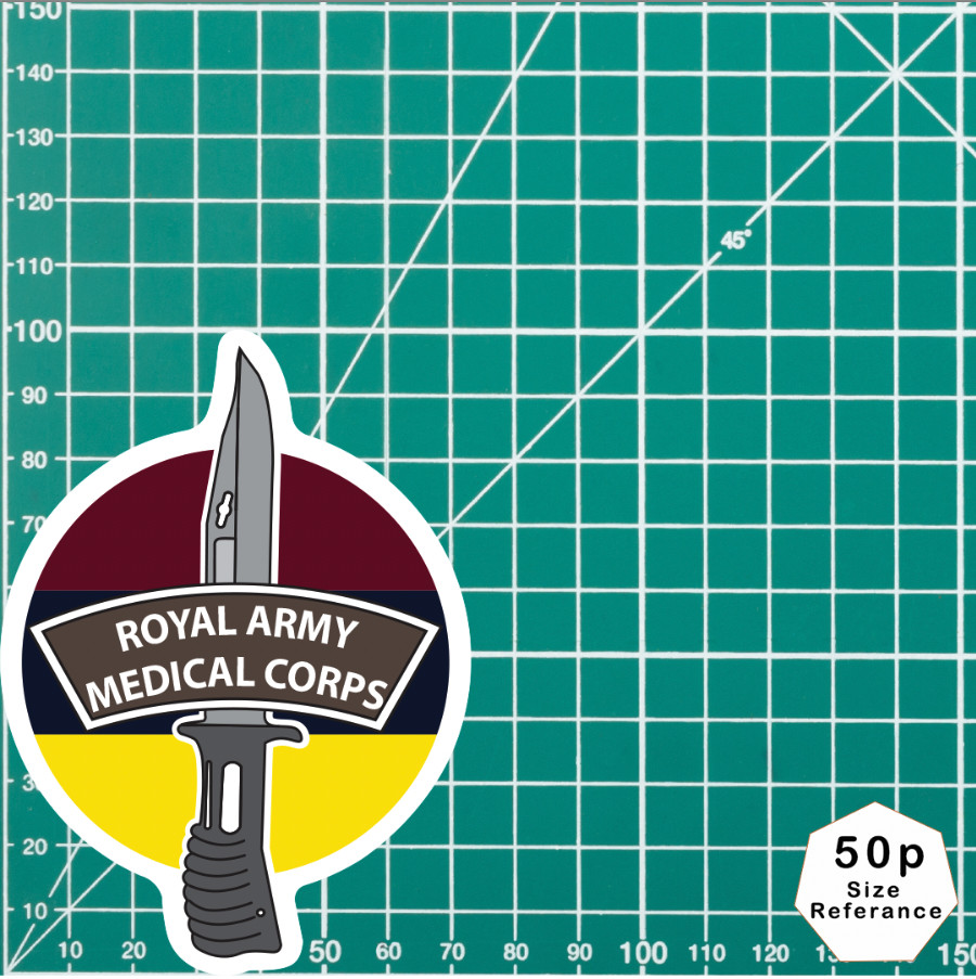 Royal Army Medical Corps Vinyl Decal, TRF Colours & Bayonet Design - 10cm - Picture 4 of 5