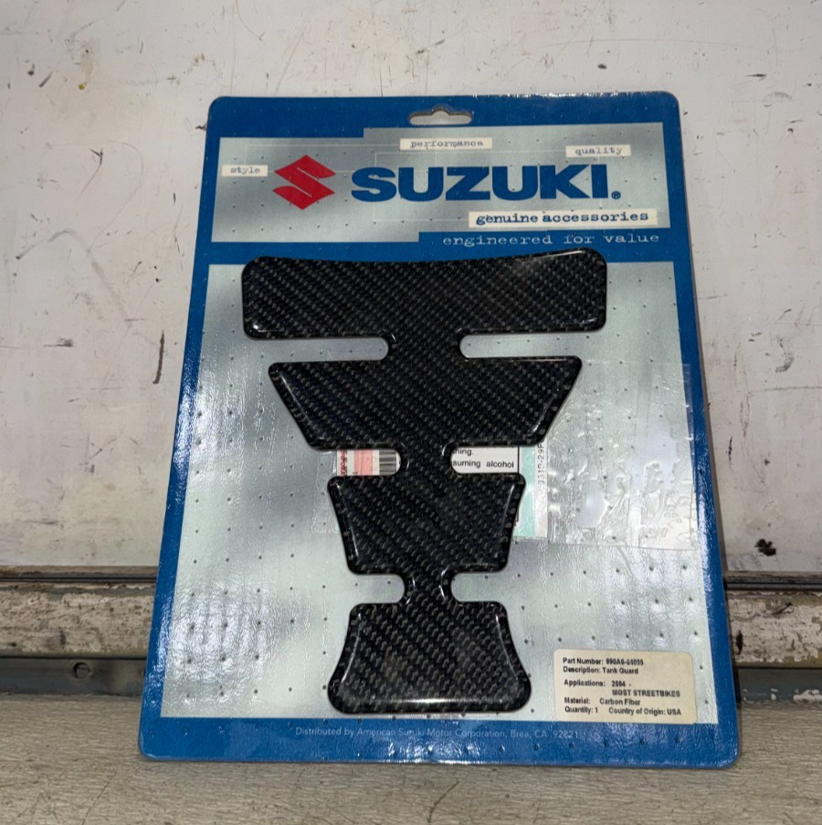 SUZUKI NOS OEM GENUINE CARBON FIBER FUEL TANK PAD 990A0-64005