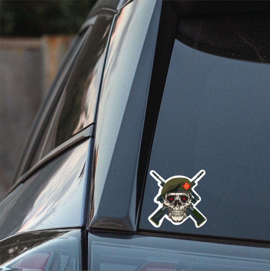 King's Own Royal Border Regiment High-Quality Vinyl Sticker  - Crossed Rifles - Picture 3 of 5