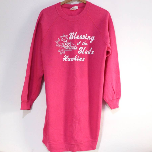 Vintage Blessing of the Sleds Hawkins Sweatshirt Dress XL
