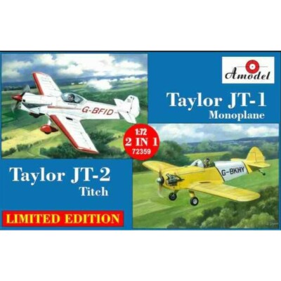 Amodel 72359 model airplane kit 1:72 Taylor JT-1 monoplane & Taylor JT-2 titch