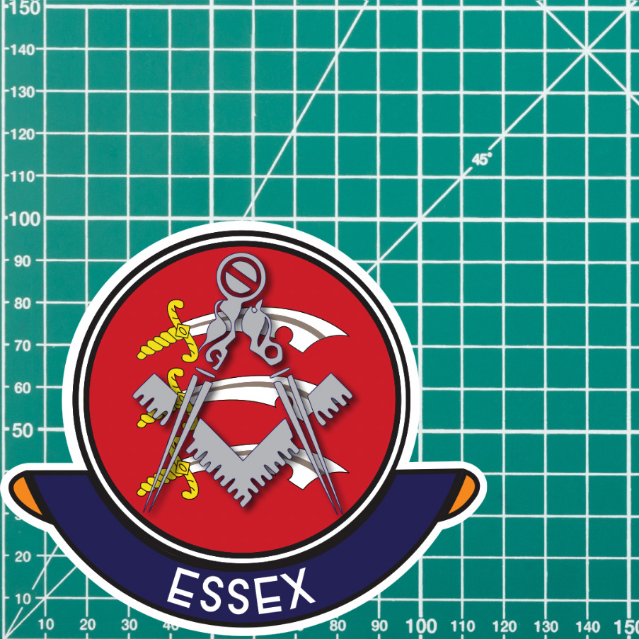Essex Masonic Car Sticker | UV Laminated - Picture 4 of 4