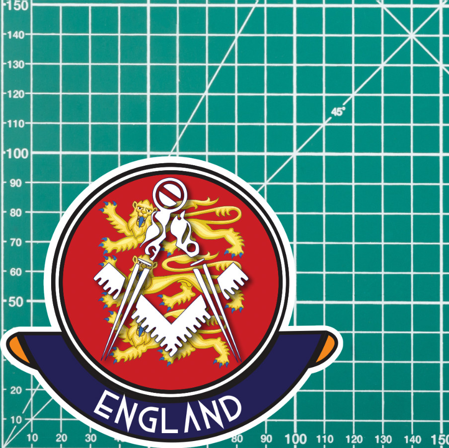 England Masonic Car Sticker | UV Laminated - Picture 4 of 4