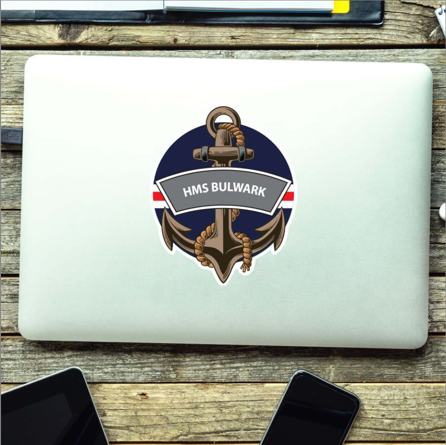 HMS Bulwark Royal Navy Waterproof Vinyl Sticker - Picture 2 of 4