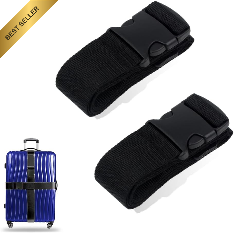 Luggage Suitcase Straps Set Adjustable Travel Packing Straps with Buckles Luggag