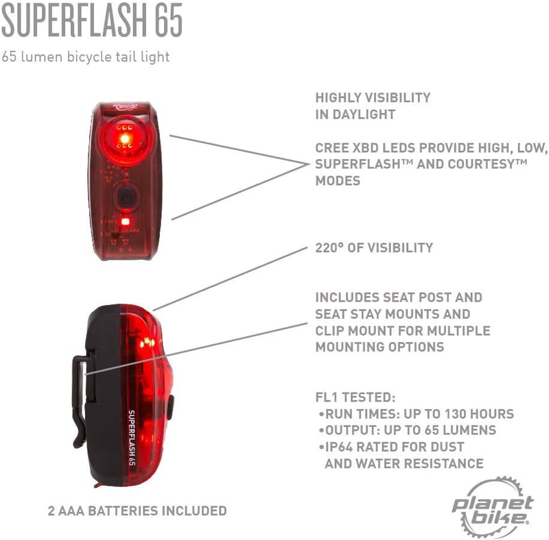 Superflash 65 Bike Tail Light