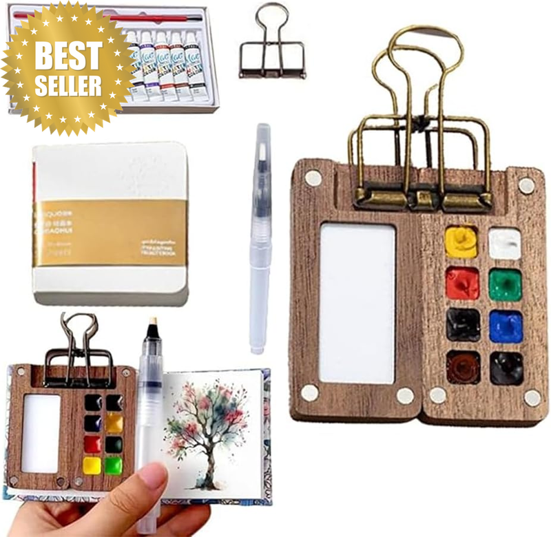Pocket Artist Watercolor Travel Set, Mini Palette, Paint Set Travel, Portable Wa