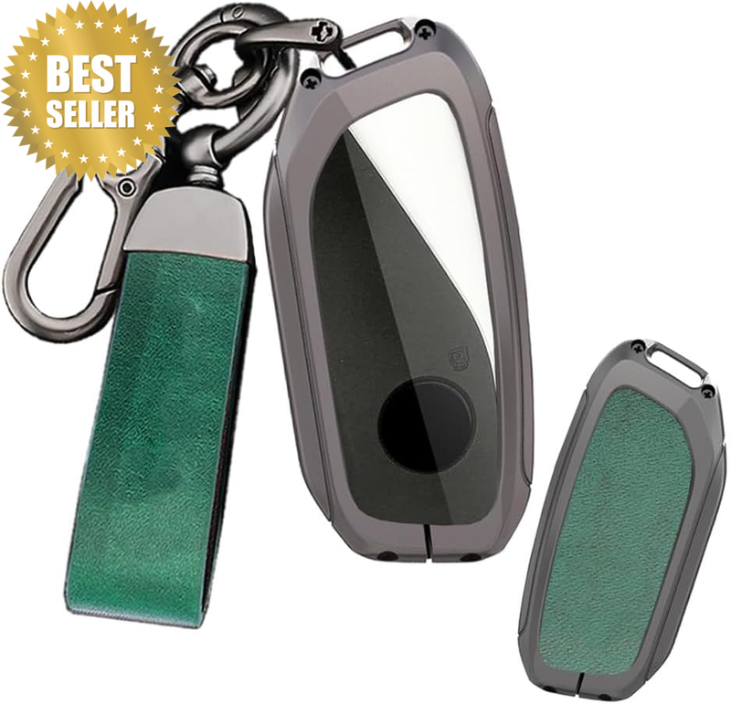 Alloy Leather Car Key Fob Cover Fit for BMW I7 X7 G07 LCI Ix I20 X1 U11 7 Series