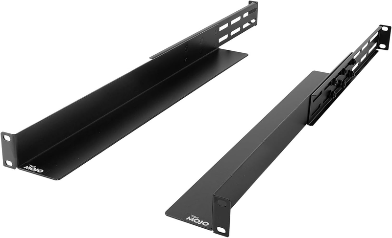 1U Server Rack Shelf Rail, Adjustable 4 Post Rack Mount Rail with a Depth Range of 530Mm to 812Mm  Non-Rack Mountable Server/Networking/Av/It Equipment