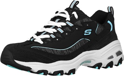 

Женские спортивные кроссовки Skechers DLites Me Time BKTQ-7, Black/turquoise, Athletic