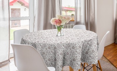 Ambesonne Abstract Symbol Round Tablecloth Table Cover for Dining Room Kitchen