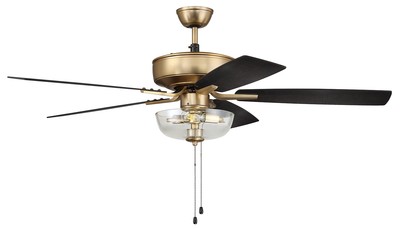 Satin Brass 52''Ceiling Fan from the Pro Plus 101 Collection