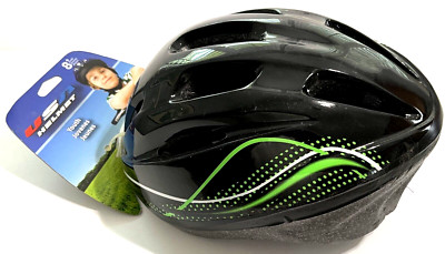 USA Youth 8+ Bicycle Lightweight Helmet Black Green Model No. 97525 Kent NEW