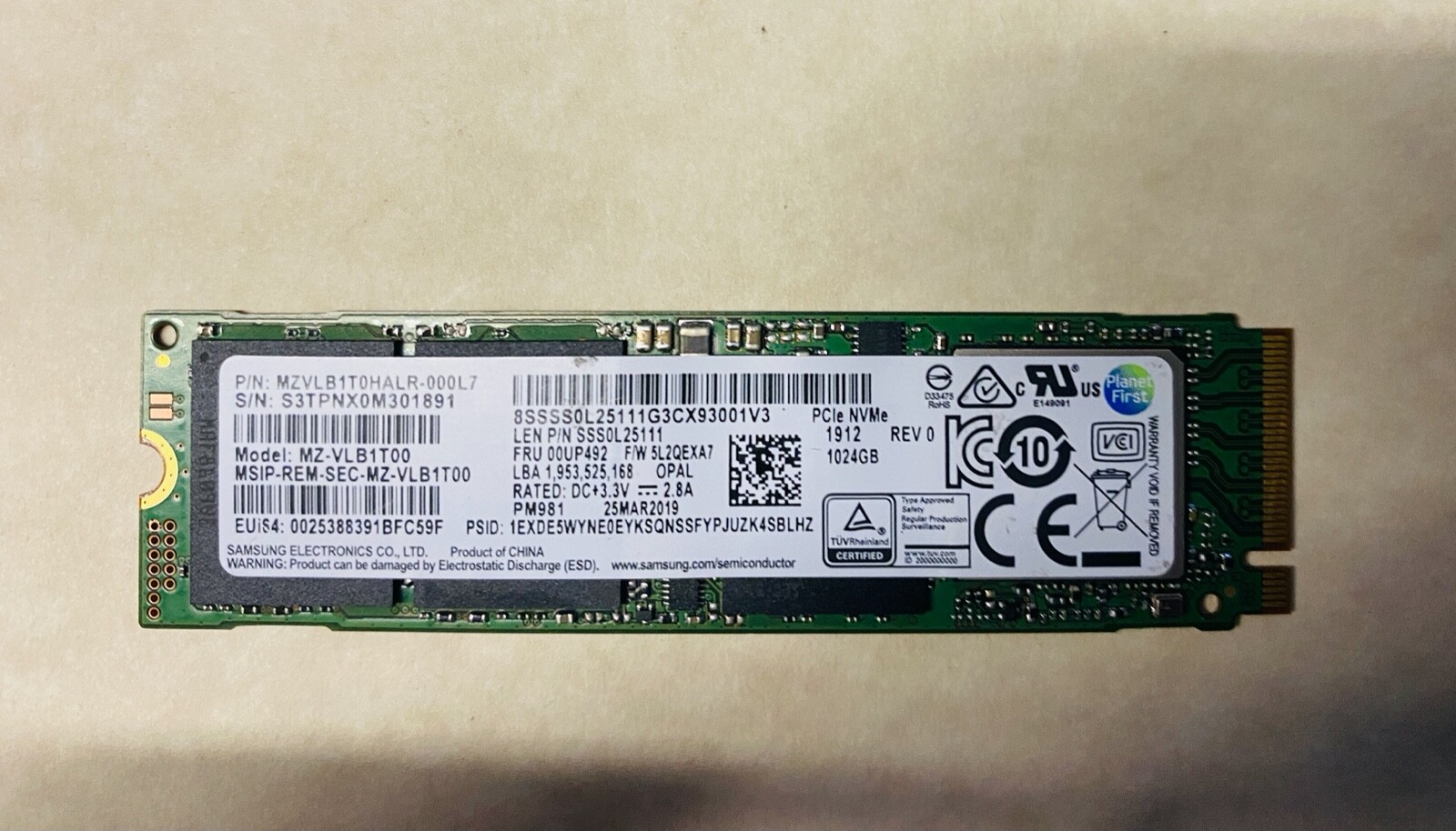 ③-L869-SAMSUNG NVMe 1024GB SSD 1点 ③-L869-SAMSUNG NVMe 1024GB SSD 1点 - メルカリ