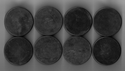 Scarce NHL Biltrite Puck Set of 8 Made In Canada Leafs Scouts Flyers Bruins