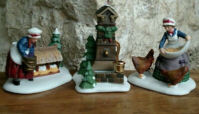 Three French Hens #58378 Department 56  Dickens Village -BUYER GUARANTEE