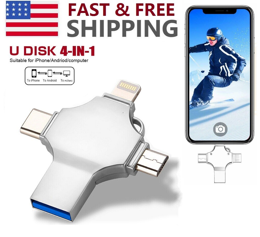1TB USB 3.0 Flash Drive 128GB Type C Memory Photo Stick for 