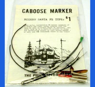 SANTA FE CABOOSE MARKER LIGHT GH PRODUCTS HO SCALE ''THE PUSH BUTTON PEOPLE''