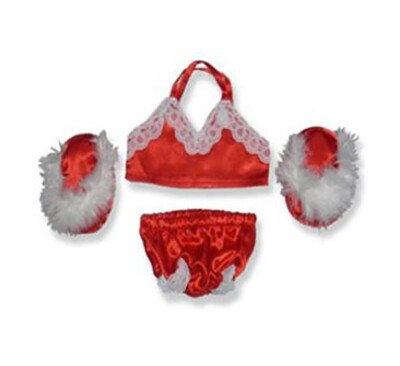 Red Negligee Pajamas Outfit Teddy Bear Clothes Fits Most 14'' - 18'' Build-a-bear