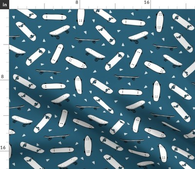 Rad Skateboarding Skating Skate Skateboard 90S Spoonflower Fabric by the Yard