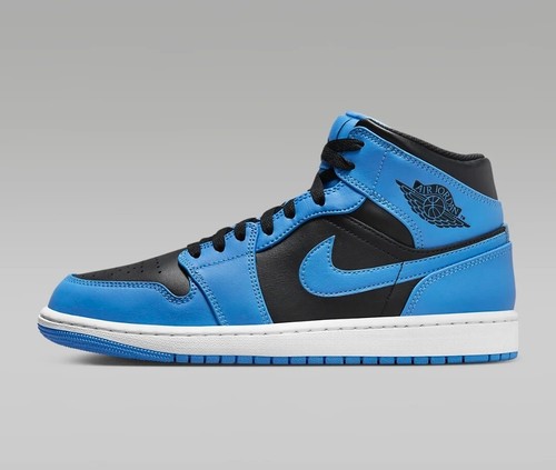 Men's Air Jordan 1 Mid UNC Black University Blue DQ8426-401