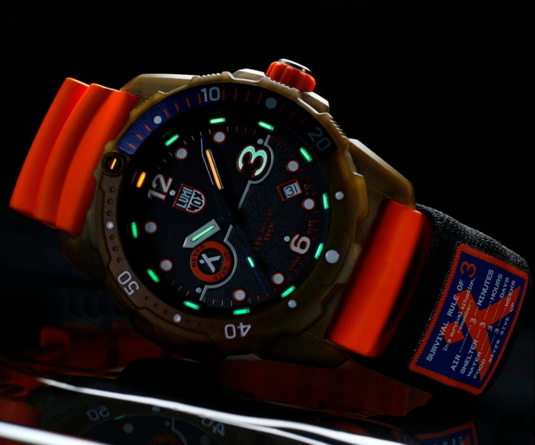 Pre-owned Luminox Xb.3729.eco Bear Grylls Survival Men's Watch 42mm 20atm