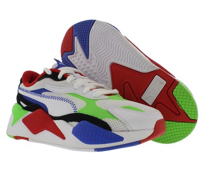 Puma RS-X3 TFL Boys Shoes Size 4, Color: White/Black/Green