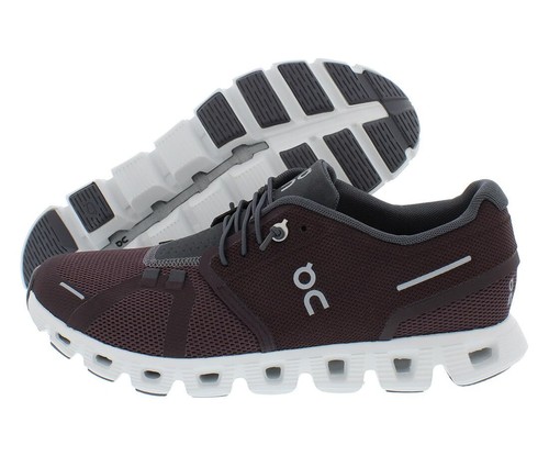Pre-owned On Womens Cloud 5 Textile Synthetic Mulberry Eclipse Trainers 9.5 Us