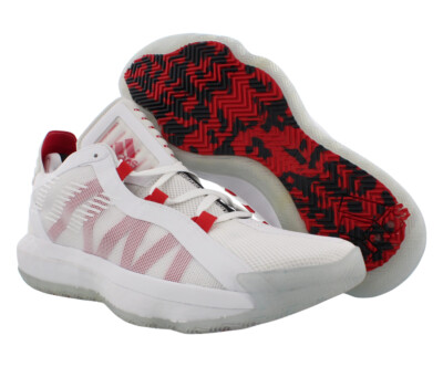 Adidas Dame 6 Mens Shoes Size 13, Color: White/Pink/Red/Black