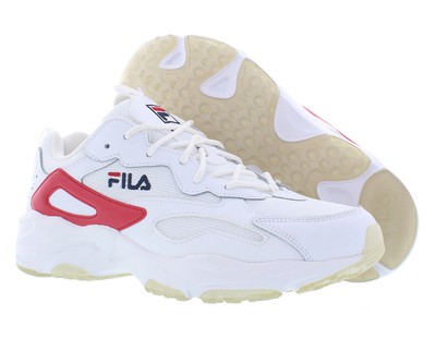 Fila Ray Tracer Mens Shoes Size 9, Color: White/File Red