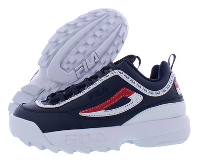 Fila Disruptor II Premium Repeat Mens Shoes Size 10, Color: Navy Blue/White/Red