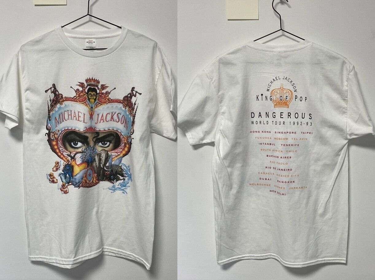 マイケル・ジャクソン Tシャツ Dangerous World Tour MICHAEL JACKSON DANGEROUS WORLD TOUR BLACK TEE | Michael